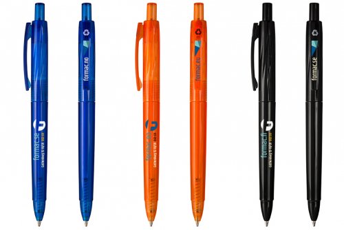 Eco PET kulepenn med 4 farge trykk
